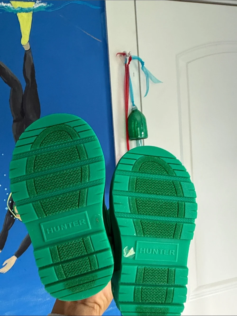 Kids Green Rain Boots